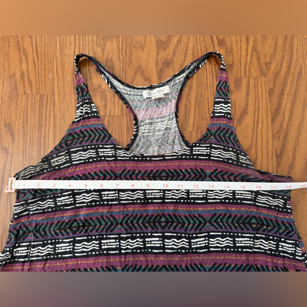Element Women’s Multi colored Tribal Racerback Flowy Tank Top - Size Small - Picture 7 of 8